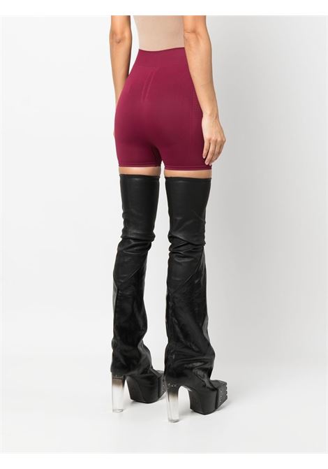 Fuchsia pink ribbed fitted shorts - women RICK OWENS | RO01C5651KSP23